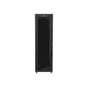 RACK CABINET 19" FREE-STANDING 42U/600X600 (FLAT PACK) WITH GLASS DOOR LCD BLACK LANBERG V2