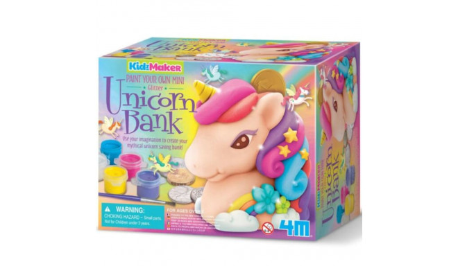 4M KidzMaker Paint Your Own Mini Glitter Unicorn Bank