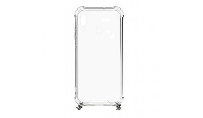 Samsung A20e Silicone TPU Transparent with Necklace Strap Space Gray