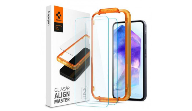 Spigen Galaxy A55 5G Glass Screen Protector AlignMaster GLAS.tR Slim 2PCS