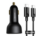 Baseus Superme Auto Lādētājs + kabelis USB-C / 100W