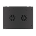 Lanberg WF01-6422-10B rack cabinet 22U Wall mounted rack Black