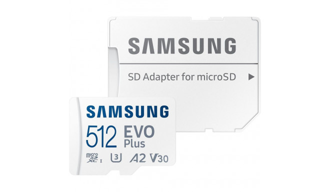 Mälukaart Samsung 512GB EVO Plus MicroSD+adapter