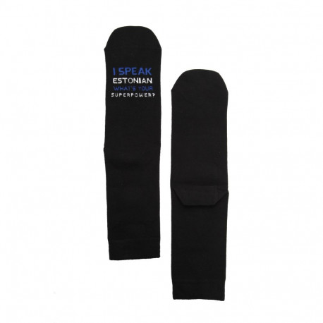 SOKISAHTEL SUPERPOWER musta värvi puuvillased sokid naistele 444