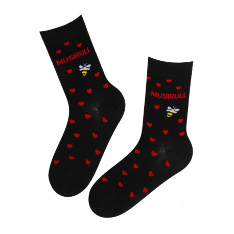 SOKISAHTEL MUSIRULL südametega puuvillased sokid 444, 446
