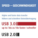 Hama mälukaardilugeja SD/microSD USB 3.0, hõbedane