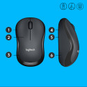 Pelė LOGITECH M220 Silent, bevielė, juoda