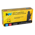 HW Max puudrivabad nitriilkindad mustad S/7