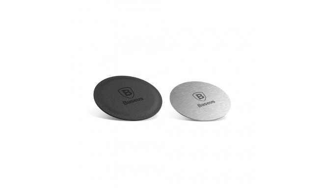 Baseus Magnet Iron Suit self-adhesive plates for magnetic holders - silver and black (2 pcs.)