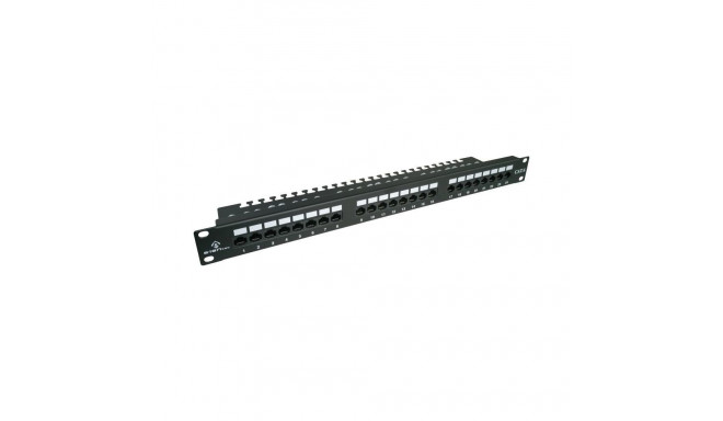 Alantec PK001 UTP cat.6 patch panel, 24 LSA ports with 1U 19" shelf