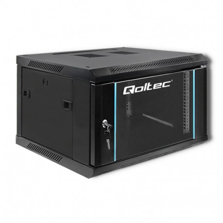Qoltec 54465 19" RACK kapp 6U 600 x 600 x 370 karastatud uksed riputatav