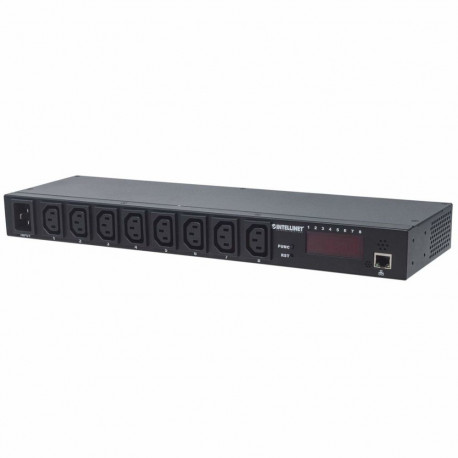 Intellinet 19" Intelligent 8-Port PDU, 19" Rackmountable C13 Intelligent Power Distribution Unit; Mo
