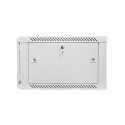 Lanberg wall-mounted installation rack cabinet 19'' 6U 600x600mm gray (glass door)
