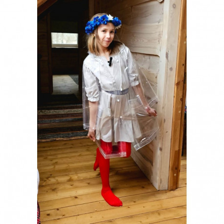 SOKISAHTEL Läbipaistev, korduvkasutatav vihmamantel lastele 457