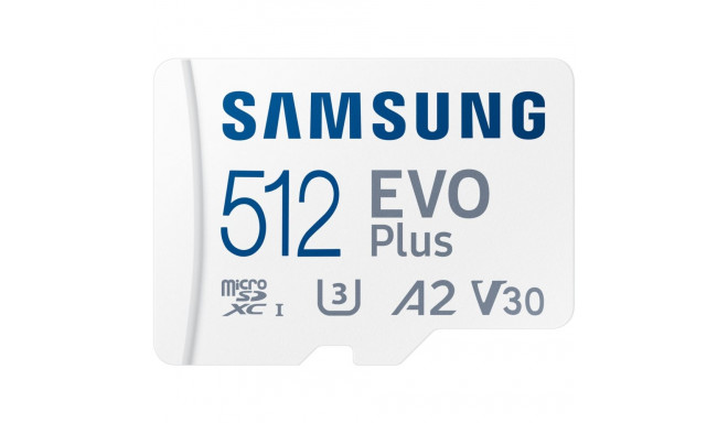 Samsung mälukaart microSDXC 512GB EVO PLUS UHS-I U3 + adapter
