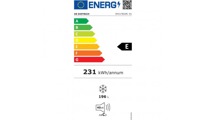 Built-in freeze De Dietrich DFU1781EN