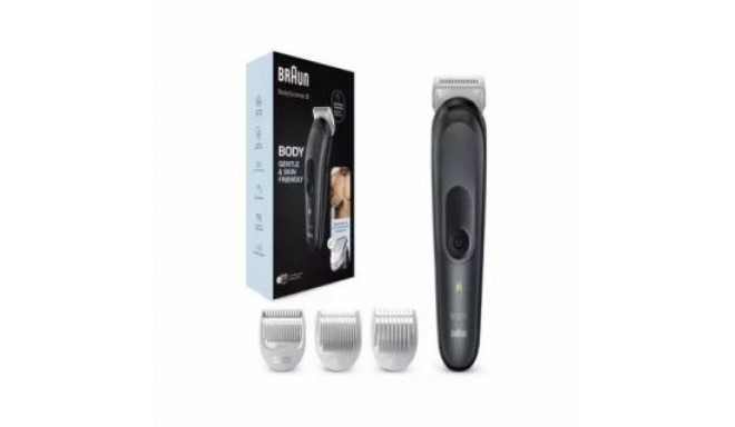 Braun Body Groomer BG3340 Cordless and corded, Operating time (max) 80 min, NiMH, Black/Grey