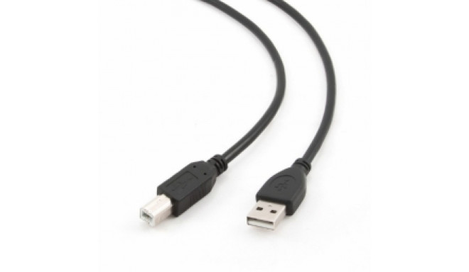 Lanberg USB-A ja USB-B 2.0 kaabel 1 m | must
