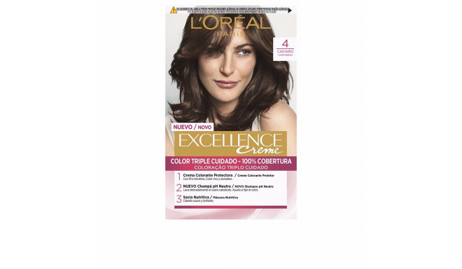 L'Oréal Paris juuksevärv Excellence Creme #4 192ml, kastanpruun
