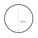 MIRROR ENLIGHTED LED BONA ROUND 70CM