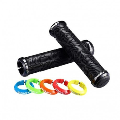 Käepidemed GIANT Tactal Double Lock-on Grip, must-punane