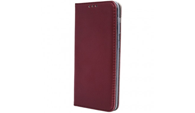 Kaardivahega mobiiliümbris Setty Redmi A3 Wallet Smart Magnetic, tumepunane