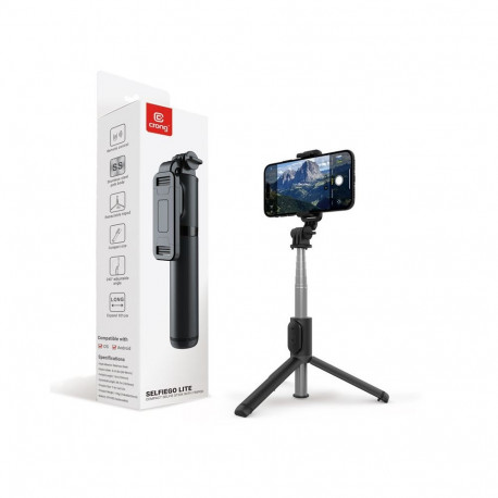 Crong tripod-selfie stick Compact Bluetooth, black