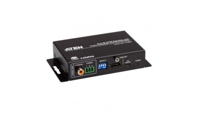 Aten True 4K HDMI Repeater with Audio Embedder and De-Embedder | VC882