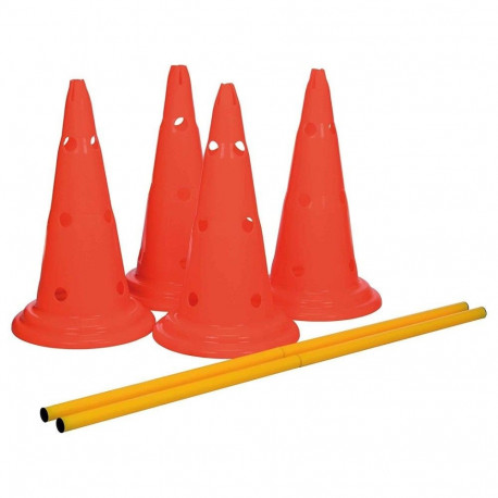 Dog Activity Obstacles, set 2 pcs., ø 30 × 50 cm, 100 cm, orange/yellow
