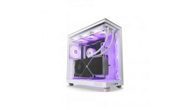 NZXT PC korpus H6 Flow RGB midi tower valge