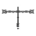 NEOMOUNTS SELECT Dual-Deskmount 10-27inch 2x8kg Adjustable 0-40cm Grommet/Clamp Full motion Tilt Rot