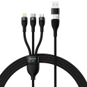 BASEUS cable 3in1 Type C / USB A to Micro USB / Lightning / Type C PD QC 5A 100W CASS030101 1,2 m bl