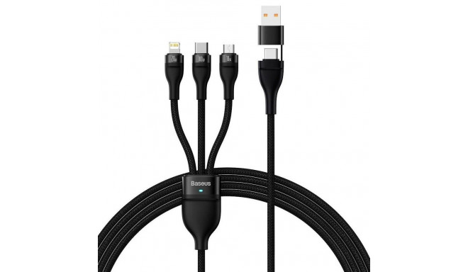 BASEUS cable 3in1 Type C / USB A to Micro USB / Lightning / Type C PD QC 5A 100W CASS030101 1,2 m bl