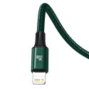 BASEUS cable 3in1 Type C to Micro USB / Lightning / Type C PD 20W CAMLT-SC06 1,5 m green