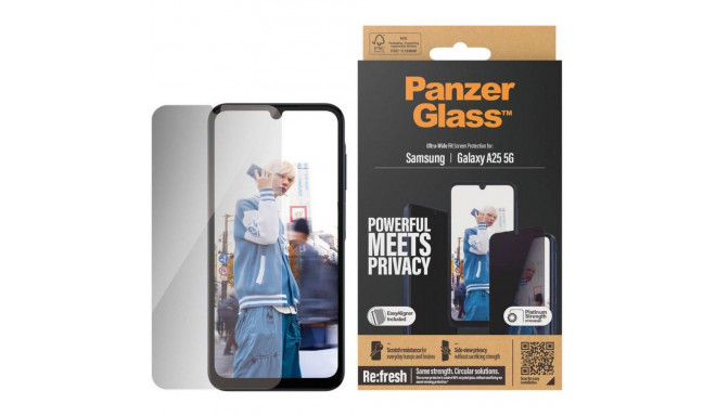 Privaatsusfiltriga kaitseklaas PanzerGlass Galaxy A25 Privacy Ultra-Wide-Fit aplikaatoriga