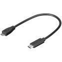 USB kaabel Microconnect USB-C - Micro USB 0.2m