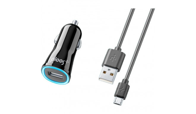 Autolaadija Ploos USB-A 10W + Micro-USB kaabel