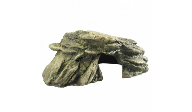 Aquarium decoration, stone with moss, 20cm green
