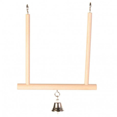 Mänguasi papagoidele Kiikuv trapets koos kellukesega, 12 × 13 cm