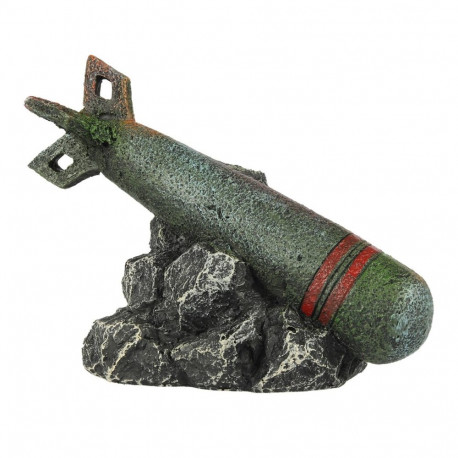 Aquarium decoration, army torpedo 12,9x7x10cm