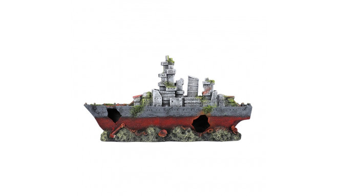 Aquarium decoration, abandoned amoco 39x10x20cm