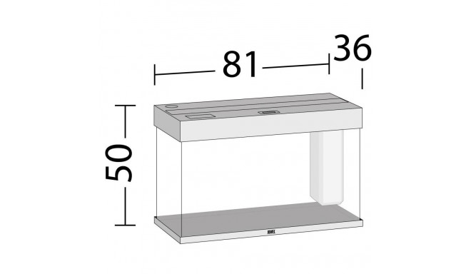 Aquarium Rio LED 125 L pilka