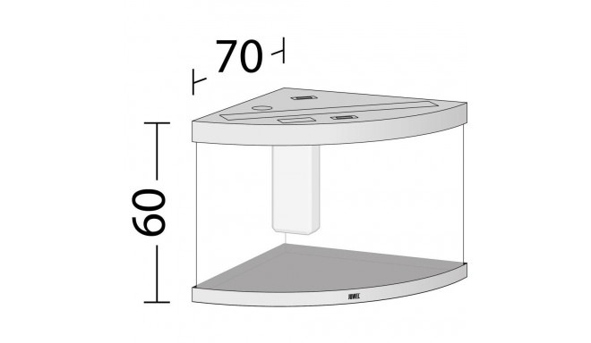 Akvaarium Trigon LED 190 L must