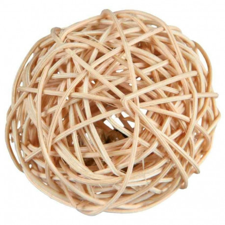 Näriliste mänguasi Pall kellukesega rattan 4 cm