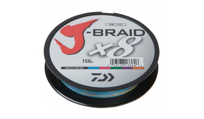 Pintas žvejybos valas Daiwa J-Braid X8 0.16mm 150m daugiaspalvis