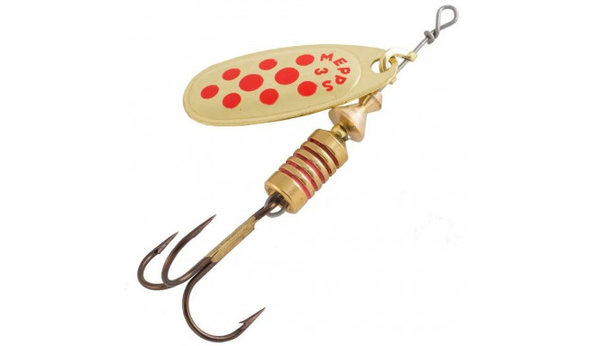 Spinner MEPPS COMET-3 6,5g gold/red dots