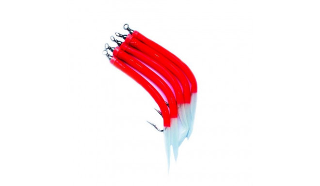 Bottom fishing rig SCH-E003 8/0 red+fluo+tail