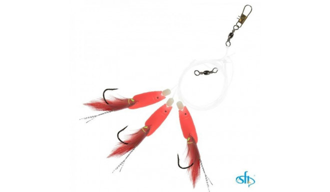 Bottom fishing rig KCH70079/S-MS018 6/0 red 0,75mm/0,8mm