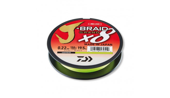 Pintas valas Daiwa Grand X8E 0.06mm 135m chartreuse