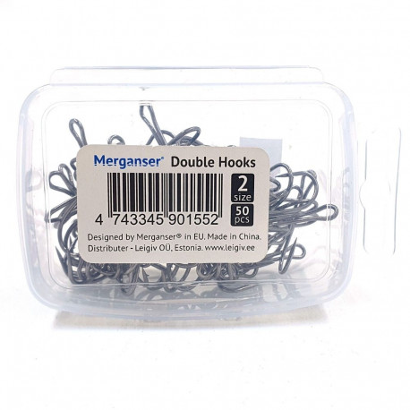 Merganser Hi-Carbon terasest topeltkonks, suurus 2, 50 tk